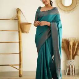 Banarasi Saree with Zari Border-picture-19