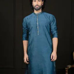 Men Embroidered Regular Fit Kurta-image-61