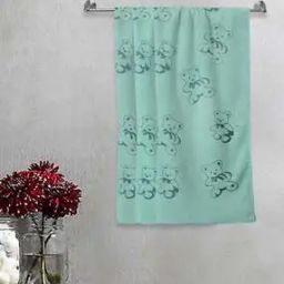 Set of 3 Printed Bath Towels 43" x 22"-9