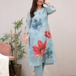 Women Floral Straight Kurta Set-28