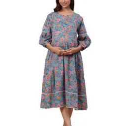 Floral Print Maternity Dress-image-8
