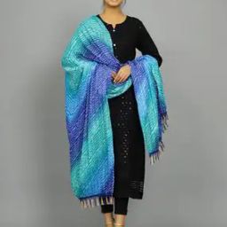 Women Bandhani Print Dupatta with Tassels-picture-15