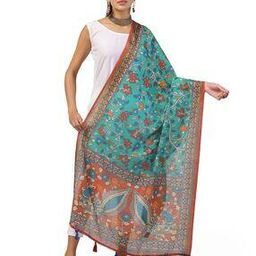 Women Kalamkari Print Dupatta with Tassels-15