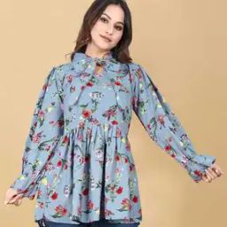 Floral Print Flared Kurti-image-28