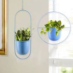Set of 2 Hanging Metal Pot Stands-image-46