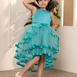 Girls Round Neck Fit and Flare Dress-picture-41