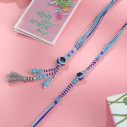 nvr  Set of 2 Artificial Stones and Beads Rakhi Set image 1