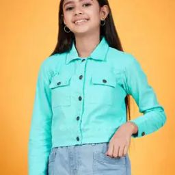 Button-Closure Jacket with Spread Collar-image-46