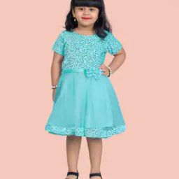 Girls Embellished Fit and Flare Dress-image-97