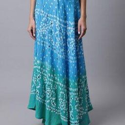 Embellished Flared Skirt with Drawstrings-image-98