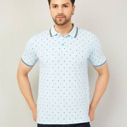 Men Polka-dot Regular Fit Polo T-shirt-image-8