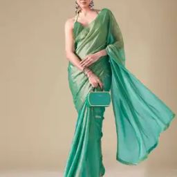 Women Printed Saree with Contrast Border-image-44