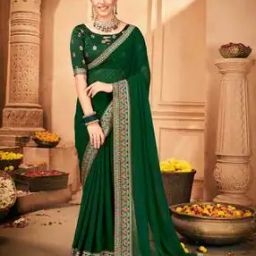Women Ready To Wear Georgette Jacquard Saree  -image-2