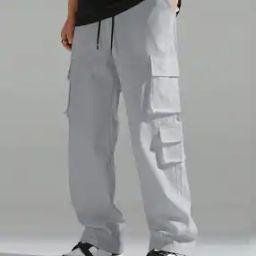 Men Flat-Front Relaxed Fit Cargo Pants-image-34