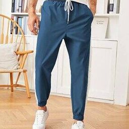 Men Straight Joggers with Contrast Tipping-image-63