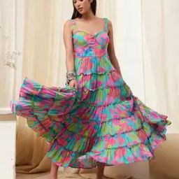 Women Cotton Floral Printed Dress-image-2