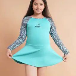 keepfit Girls Printed Swimsuit with Full Sleeves-picture-12