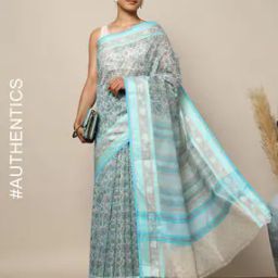 Banarasi Cotton Hand Printed Traditional Saree-image-44