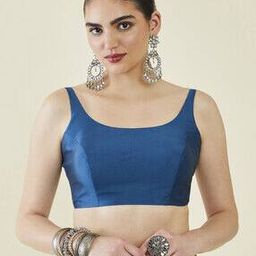 Round-Neck Back-Open Blouse-image-21