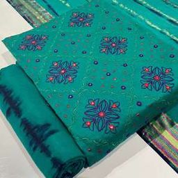 Embroidered & Embellished Unstitched Dress Material-image-15