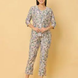 Women Floral Print 3-Piece Co-Ord Set-image-2
