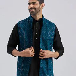 Men Embroidery Nehru jacket-picture-36