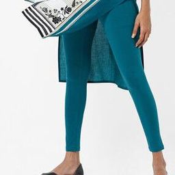 Ankle-Length Leggings with Elasticated Waistband-image-94