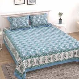 150 TC Floral Print King Size Bedsheet-image-81
