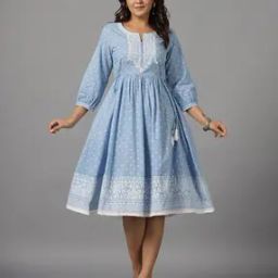 Women Printed Fit & Flare Dress-image-72