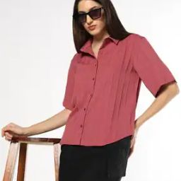 Women Striped Relaxed Fit Shirt-image-0