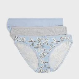 marks & spencer Women Pack of 3 Printed Cotton Rich Bikinis-picture-12
