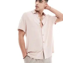 Men Relaxed Fit Shirt with Spread Collar-picture-21