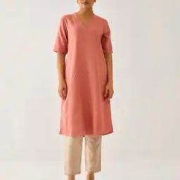Women V-Neck A-Line Dress-image-51