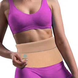 BOLDFIT Unisex Cream Solid Tummy Shapewear-image-57