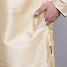SOJANYA PLUS Plus Size Mandarin Collar Kurta With Pyjamas & Nehru Jacket image 3
