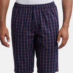 Jockey Checked Inner Elastic Cotton Boxer 9005-0105-NV101-image-90