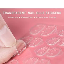 Coslifestore Set Of 24 Artificial Press On Gel Nails With Matte Finish Design-Orange& Gold image 2