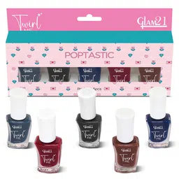 GLAM21 Set Of 5 Twirl Me Nail Paint - 6 ml Each - Combo No 08 image 3