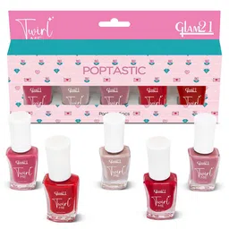 GLAM21 Set Of 5 Twirl Me Nail Paint - 6 ml Each - Combo No 09 - 38-41-06-18-05 image 3