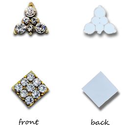 Comet Busters Pack Of 2 Gold Plated Stone Studded Floral Non Piercing Ear Stickers image 2