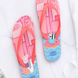Yellow Bee Unisex Kids Pink & Blue Printed Rubber Slip-On-13