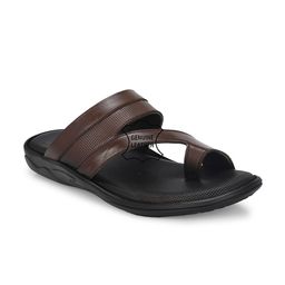Azzaro Black Men Textured Leather Comfort Sandals-image-84