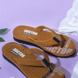 DOCTOR EXTRA SOFT Men Printed Orthopedic Non-Slip Thong Flip-Flops-image-36