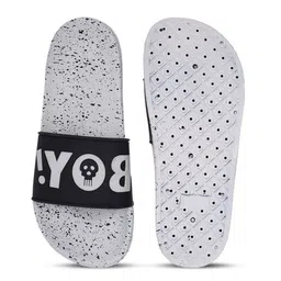 aadi Men White & Black Printed Slip-On image 3