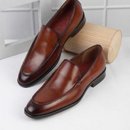 DAVINCHI Men Leather Formal Slip-Ons-image-46