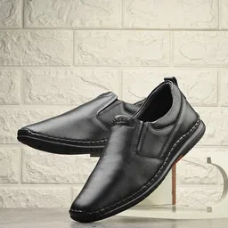 Mactree Men Leather Formal Slip-Ons-image-91