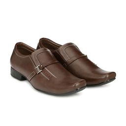 RL Rocklin Men Men Brown Solid Formal Slip-On's-image-75