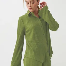 Selvia Self Design Long Sleeves Shirt With Trouser image 1