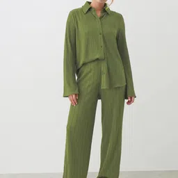 Selvia Self Design Long Sleeves Shirt With Trouser image 4