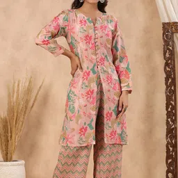 Kaftanize Printed Tunic With Trouser Co-Ords-image-13